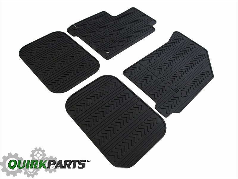 2012 2017 Dodge Journey Black Slush All Weather Rubber Floor Mats Set