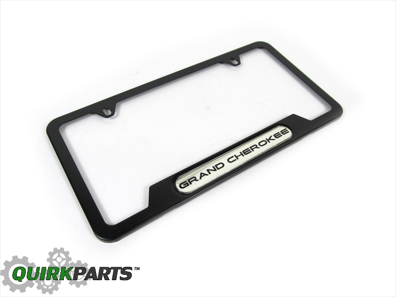 Jeep Grand Cherokee License Plate Frame Number Tag Engraved Chrome Plated Brass