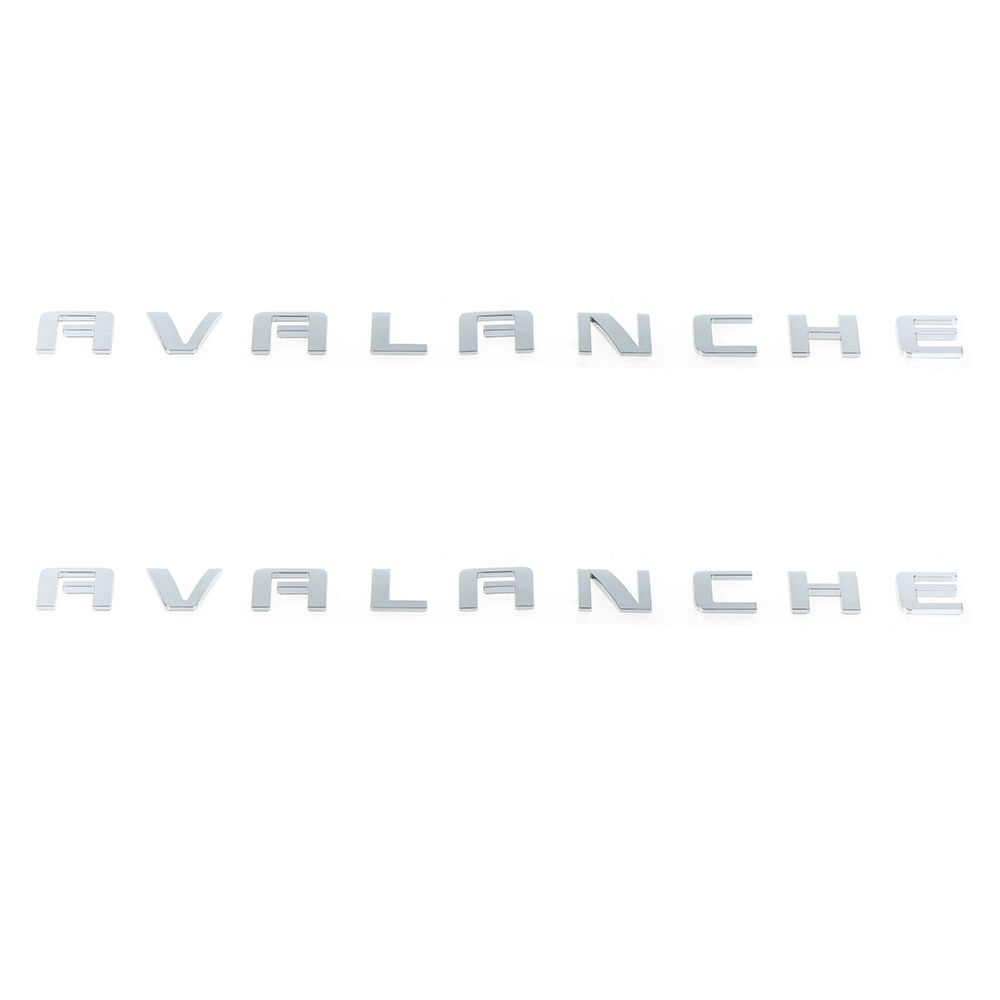 Oem New Front Door Or Tailgate Avalanche Emblem Set 07 13 Chevrolet Image Is Loading Oem New Front Door Or Tailgate Avalanche Emblem