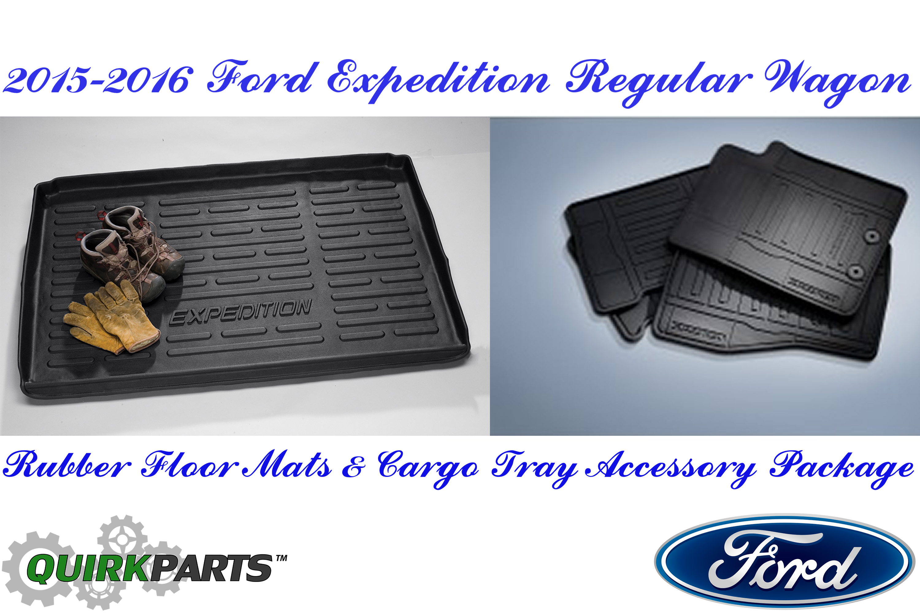 2015 2016 Ford Expedition All Weather Rubber Floor Mats Cargo Area