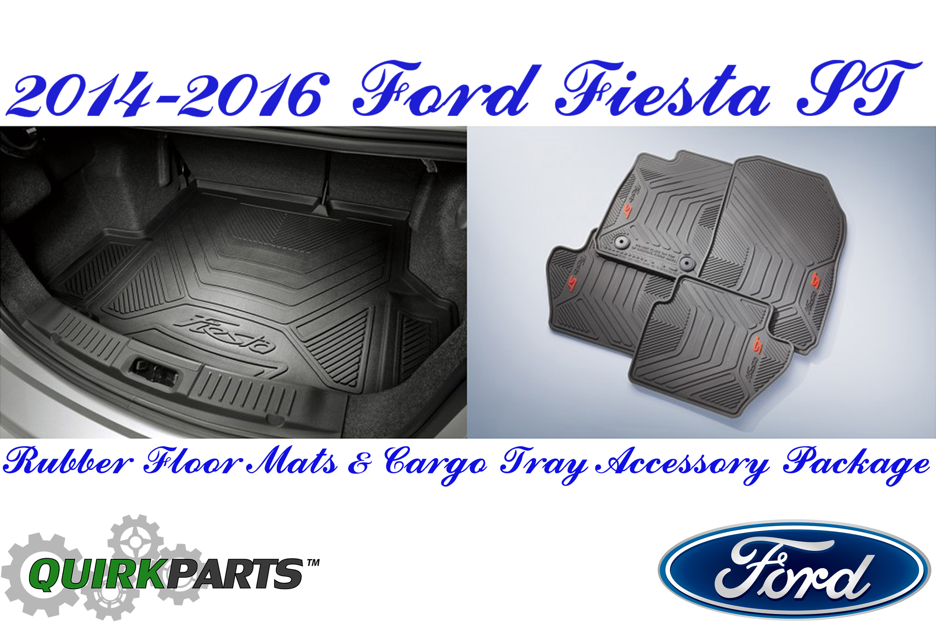 20142016 Ford Fiesta ST All Weather Rubber Floor Mats Cargo Area