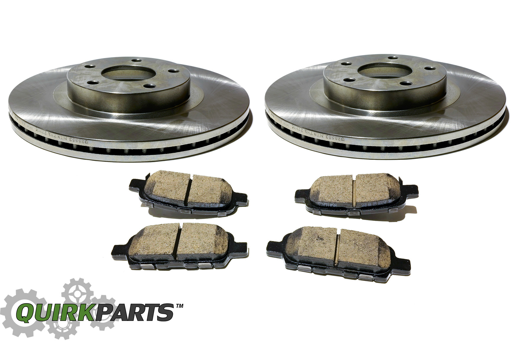 2013 Nissan Altima Rear Left & Right Disc Rotors w/ Rear Brake Pad VA