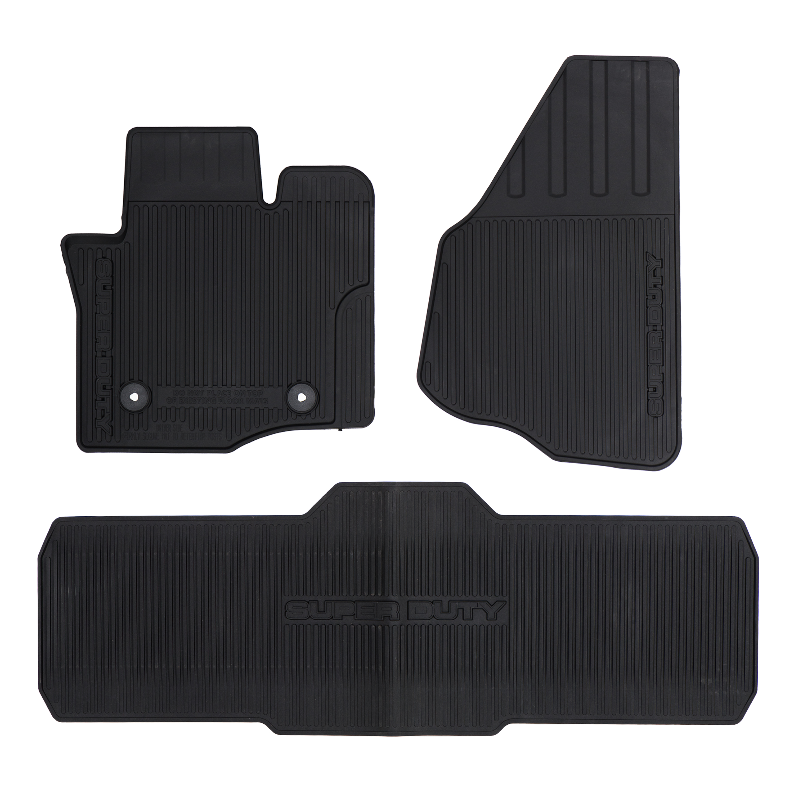 20112016 Ford Super Duty Crew Cab Black All Weather Rubber Floor Mats