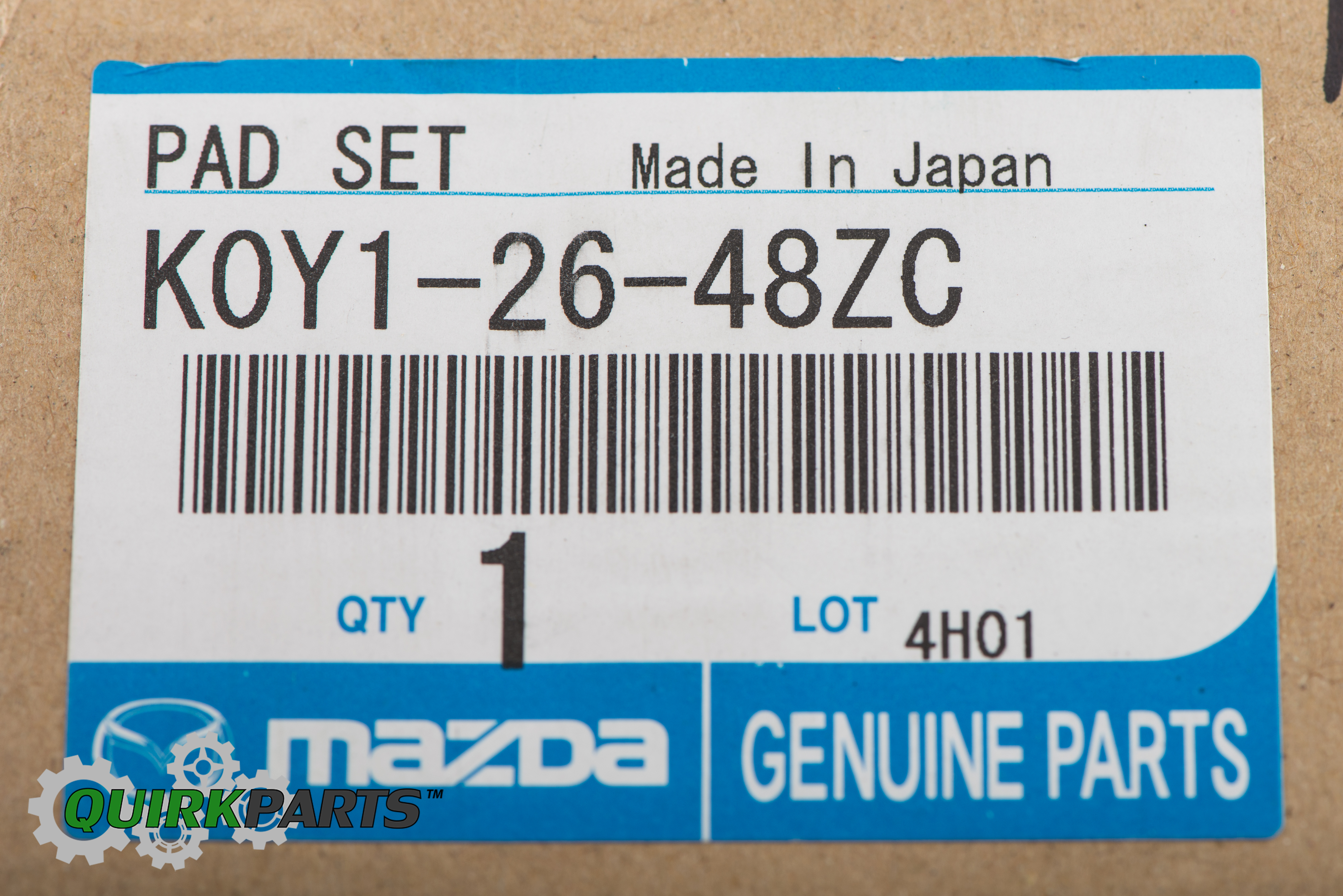 20132016 Mazda CX5 Rear Brake Disk Pad Set OEM NEW K0Y12648ZC