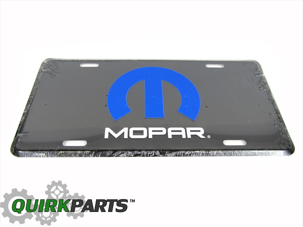 BLACK MOPAR LICENSE PLATE WITH BLUE MOPAR LOGO OEM BRAND NEW GENUINE | eBay