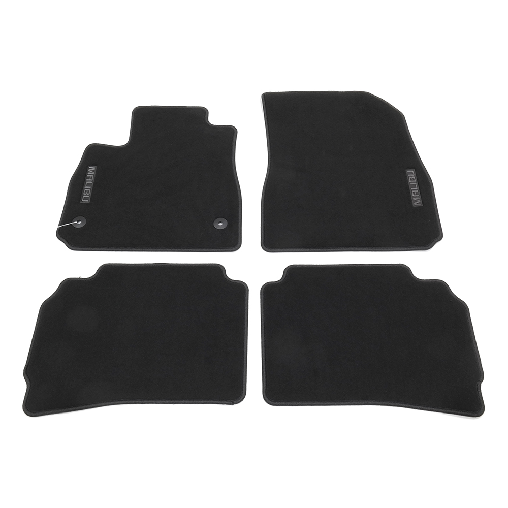 OEM NEW 2016-2021 Malibu Carpet Floor Mats Front & Rear Black w/ Logo ...