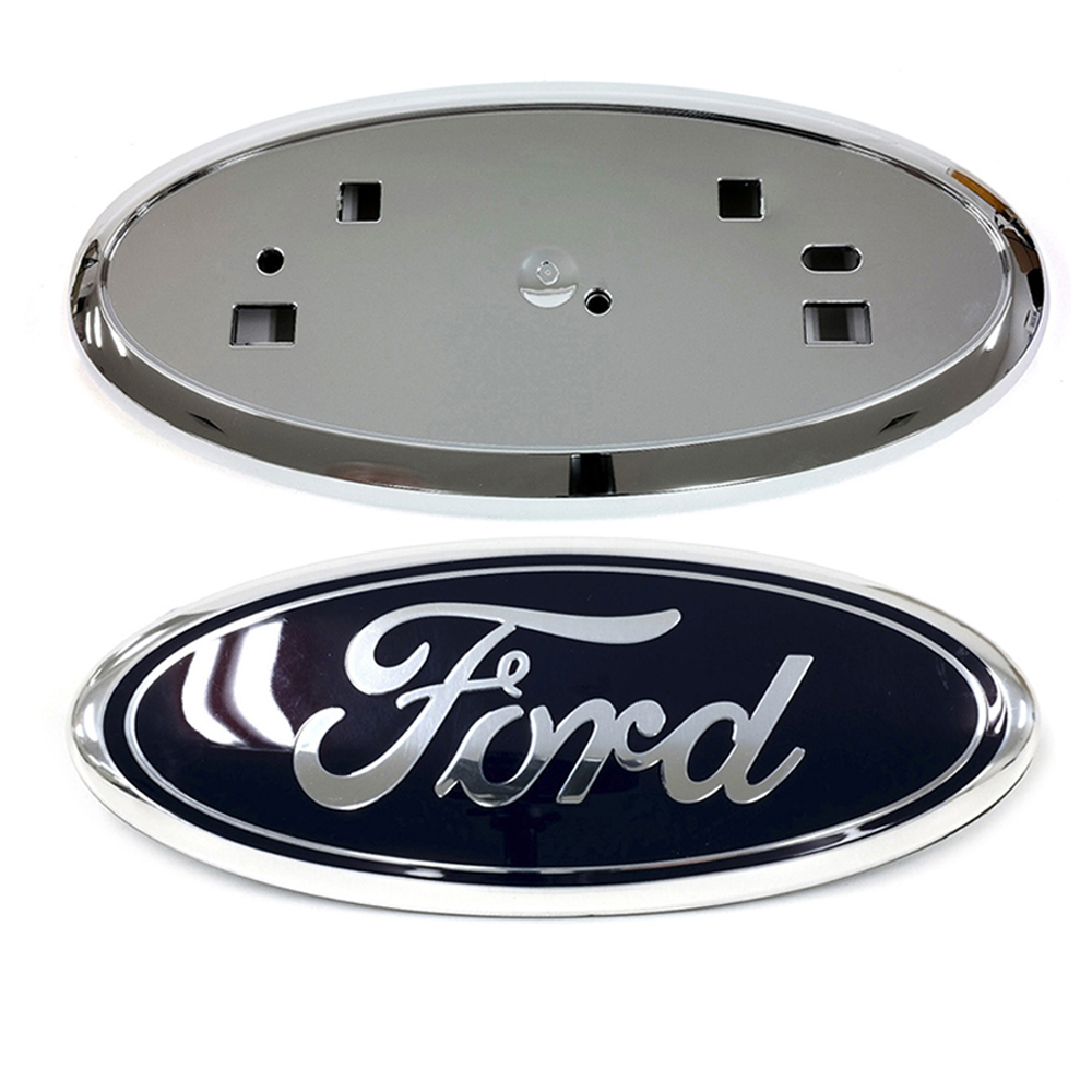 2011-2014 Ford Edge Front Grille Blue Emblem & Chrome Grill Holder ...
