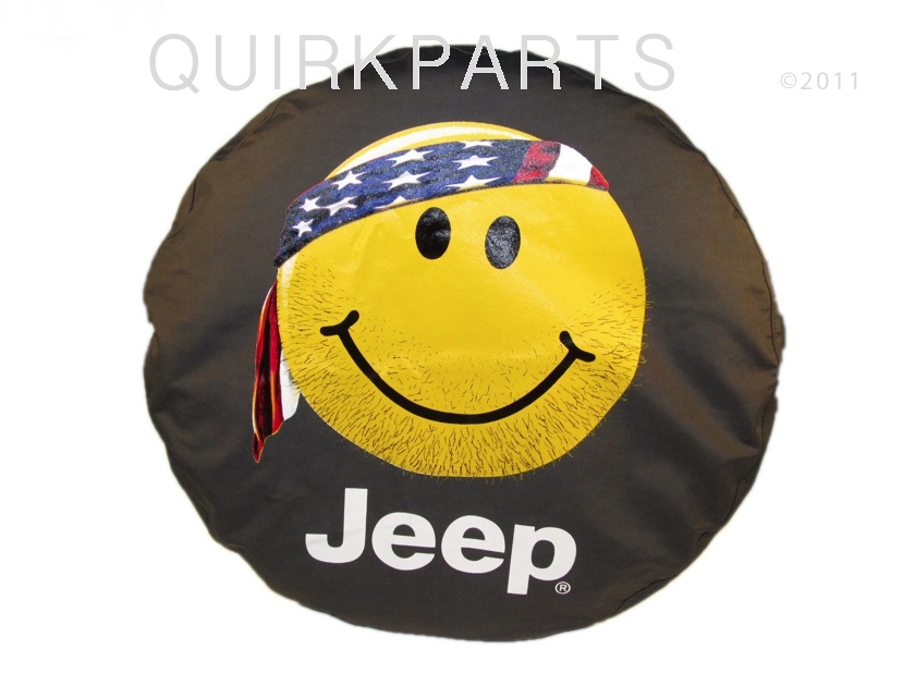 97 12 Jeep Wrangler or Liberty Tire Cover Smiley Face L