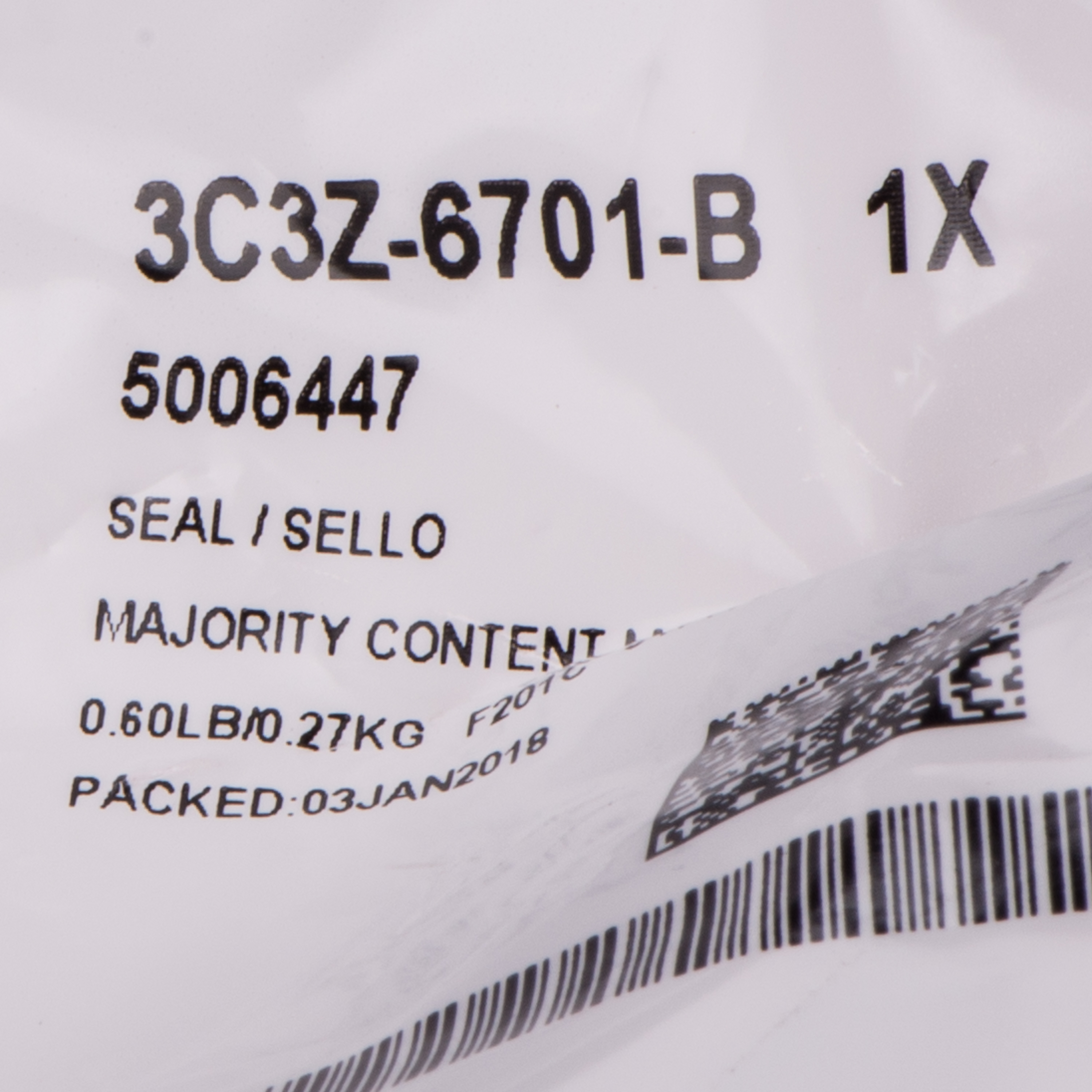 2005-2010 FordSuper Duty 6.0L V8 Diesel Rear Main Seal OEM NEW GENUINE 3C3Z6701B