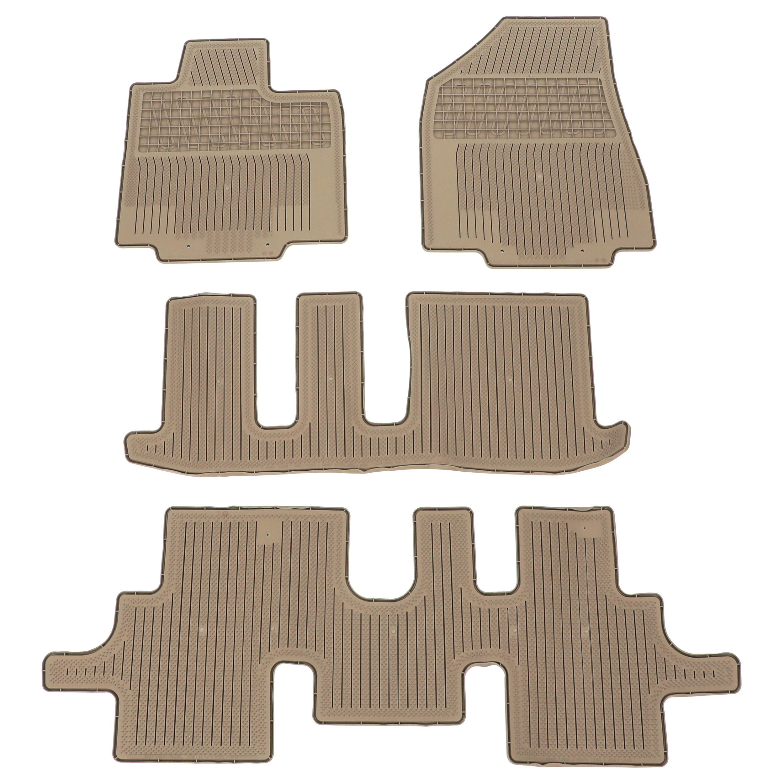 2013 2018 Nissan Pathfinder Beige Rubber All Season Floor Mat Set