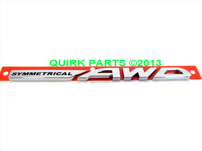 2010 2012 Subaru Tribeca 2012 Impreza Lift Gate AWD Nameplate New Genuine