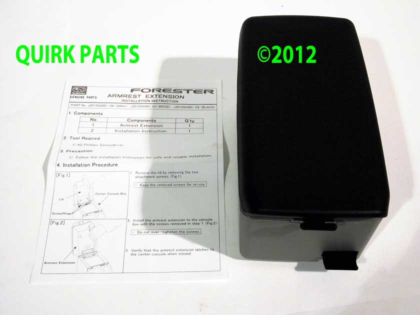 2003 2004 2005 Subaru Forester Arm Rest Extension Gray Genuine Brand New