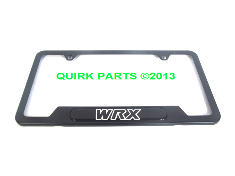 Subaru Impreza WRX Black License Plate Matte Frame New Genuine SOA342L125