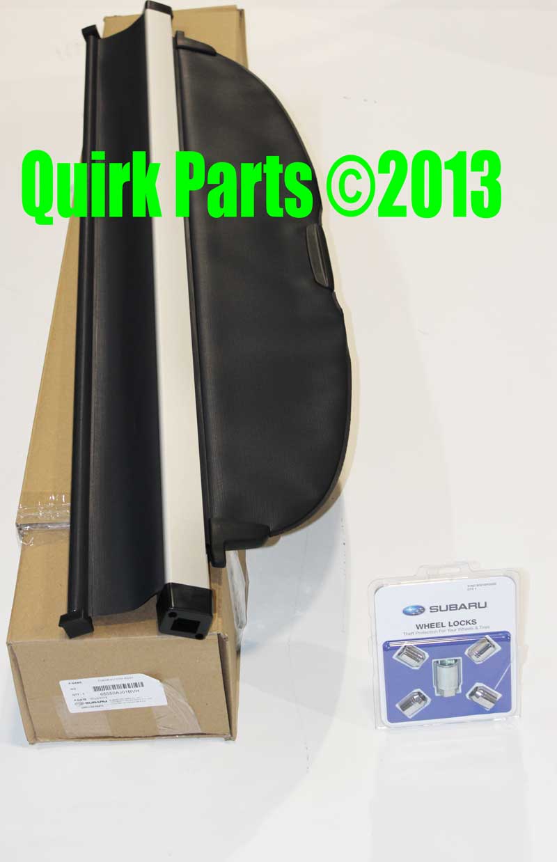 2010 2013 Subaru Outback Protection Kit Cargo Cover Wheel Locks Genuine New